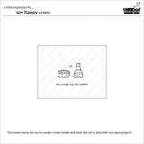 Lawn Fawn, Clear Stamps and Dies Set, Soy Happy (LF3954 & LF3955)