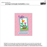 Lawn Fawn, Lawn Cuts Custom Craft Die, Postage Rectangle Stackables (LF3964)