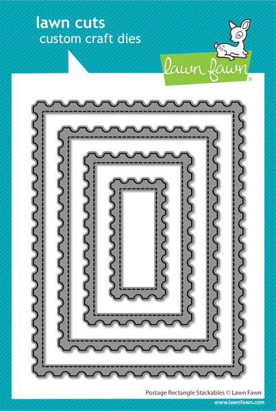 Lawn Fawn, Lawn Cuts Custom Craft Die, Postage Rectangle Stackables (LF3964)