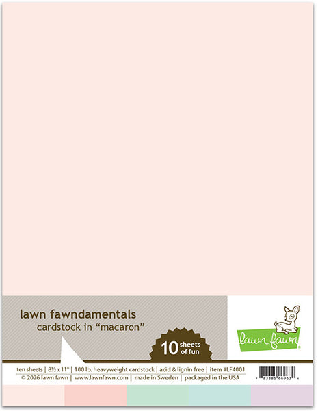 Lawn Fawn, 8.5X11 Cardstock, Assortment Pack, Macaron (LF4001)