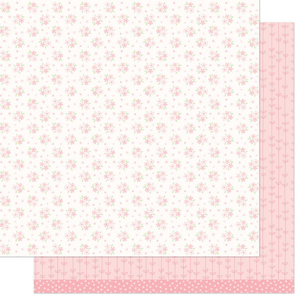 Lawn Fawn, 12X12 Patterned Paper, Blissful Blossoms, Camellia (LF4003)