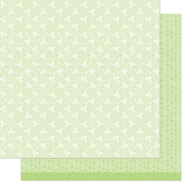 Lawn Fawn, 12X12 Patterned Paper, Blissful Blossoms, Zinnia (LF4005)