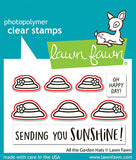 Lawn Fawn, Stamps, Dies & Coloring Stencil Bundle, All the Garden Hats (LF4034, LF4035 & LF4036)