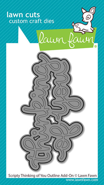 Lawn Fawn, Lawn Cuts Custom Craft Die, Scripty Thinking of You Outline (LF4049)
