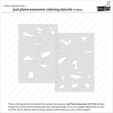 Lawn Fawn, Lawn Clippings Coloring Stencils, Just Plane Awesome (LF4056)