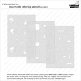 Lawn Fawn, Lawn Clippings Coloring Stencils, Mice Tools (LF4067)
