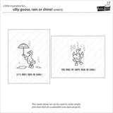 Lawn Fawn, Clear Stamps 3"X4", Silly Goose Rain or Shine! (LF4072)
