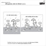 Lawn Fawn, Clear Stamps 3"X4", Silly Goose Rain or Shine! (LF4072)