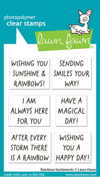 Lawn Fawn, Lawn Fawn Stamps, Rainbow Sentiments (LF4075)