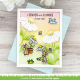 Lawn Fawn, Lawn Fawn Stamps, Mice Flowers (LF4076)