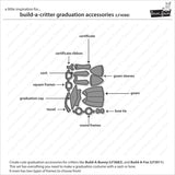 Lawn Fawn, Lawn Cuts Custom Craft Dies, Build-A-Critter Graduation Accessories (LF4088)