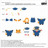 Lawn Fawn, Lawn Cuts Custom Craft Dies, Build-A-Critter Graduation Accessories (LF4088)