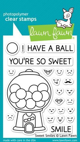 Lawn Fawn Clear Stamps & Dies Combo, Sweet Smiles (LF895 & LF896)