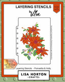 Lisa HortonCraft, Layering Stencils, Poinsettia & Holly