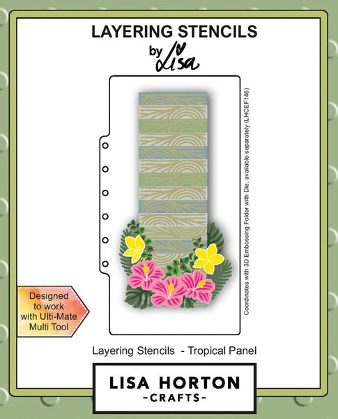 Lisa Horton Crafts, Tropical Panel DL Layering Stencils