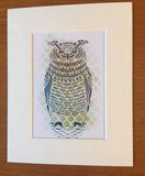 Sweet Poppy Stencil, Large Owl (Great Horned Owl), Stainless Steel (SP1-302)