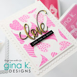Gina K Designs, 6"x6" Layering Stencils, Layered Hearts