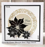 Sweet Poppy Stencil, Stainless Steel Stencil, Snowflake Aperture Circle