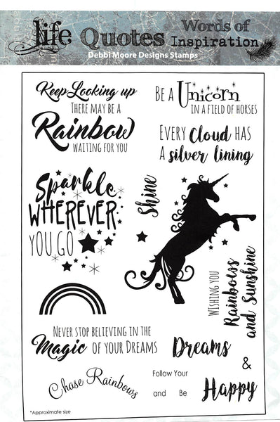Debbi Moore Designs, Clear Stamps, Life Quotes, Words of Inspiration, Set 22