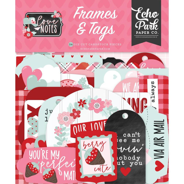Echo Park Cardstock Ephemera 34/Pkg, Icons, Love Notes