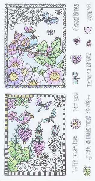 Hampton Art Color Me Clear Stamps 4"X7.75", Love