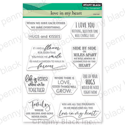 Penny Black Clear Stamps, 5"x6.5", Love In My Heart