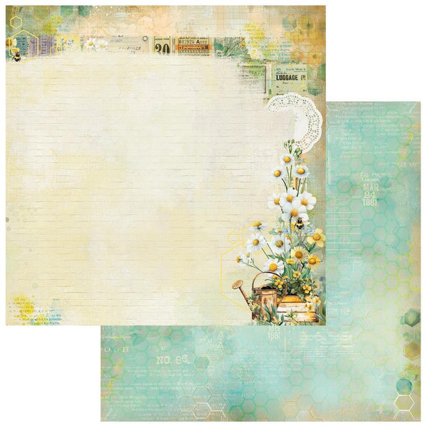 49 And Market, Botanical Buzz, Double-Sided Cardstock 12"X12", Lush (DBV-32291)