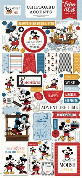 Echo Park Paper, Mouse And Me, Chipboard 6"X13", Accents