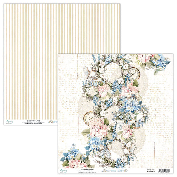 Mintay Papers, 12X12 Patterned Paper, Cottage Heart (MT-COH-02)