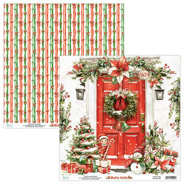Mintay Papers, 12X12 Patterned Paper, Holly Jolly 02 (MT-HOL-02)