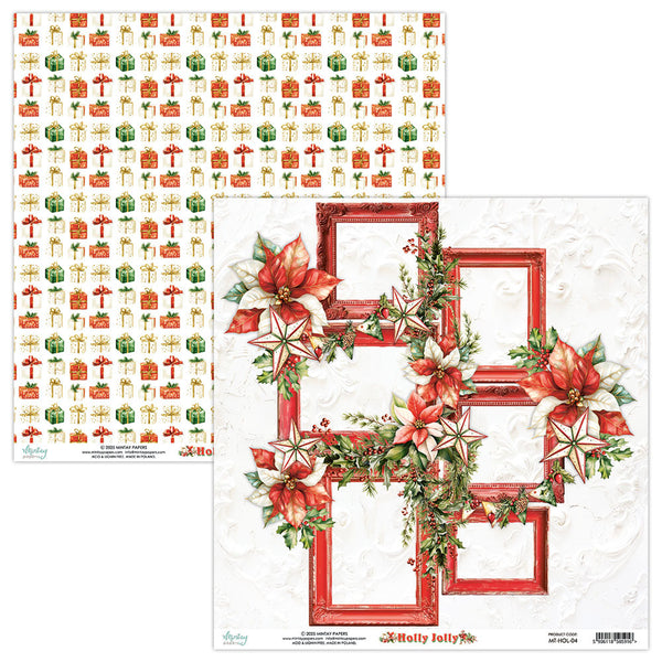 Mintay Papers, 12X12 Patterned Paper, Holly Jolly 04 (MT-HOL-04)