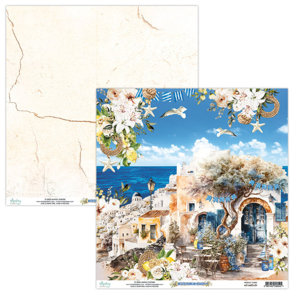 Mintay Papers, 12X12 Patterned Paper, Mediterranean Heaven (MT-MED-03)