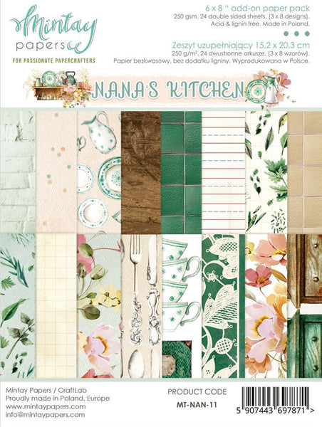 Mintay Papers, 6X8 Paper Pad, Nana's Kitchen