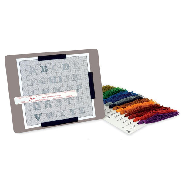 LoRan Magnet Board 8"X10" & 6" Ruler, Includes 3 Magnetic Strips
