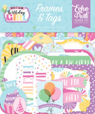 Echo Park Cardstock Ephemera 34/Pkg, Frames & Tags, Make A Wish Birthday