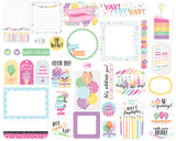 Echo Park Cardstock Ephemera 34/Pkg, Frames & Tags, Make A Wish Birthday
