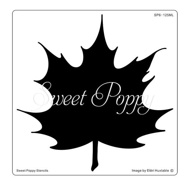 Sweet Poppy Stencil, Aperture Maple Leaf (SP6-125ML)