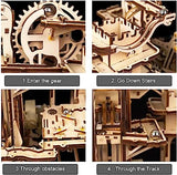 ROKR, 3D Mechanical Wooden Puzzle, Marble Run - Marble Squad