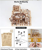 ROKR, 3D Mechanical Wooden Puzzle, Marble Run - Marble Squad