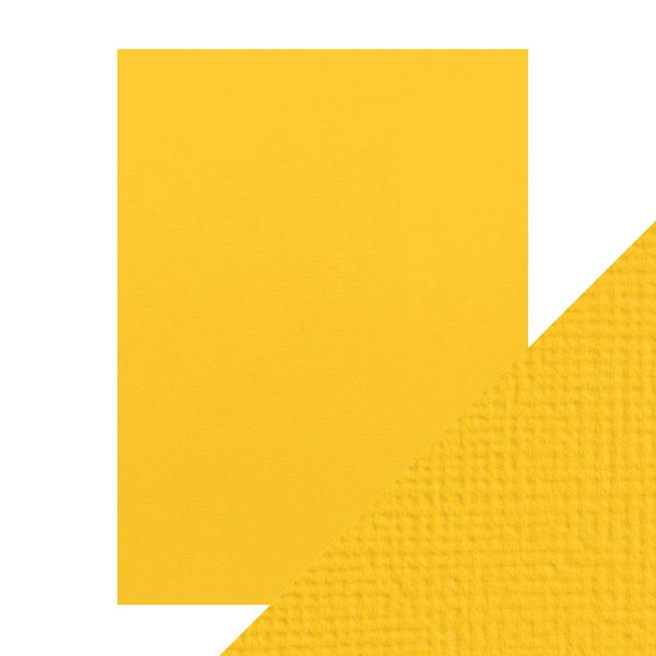 Tonic Studios, Craft Perfect Weave Textured Classic Card 8.5"X11", Marigold Yellow (Sold per sheet)