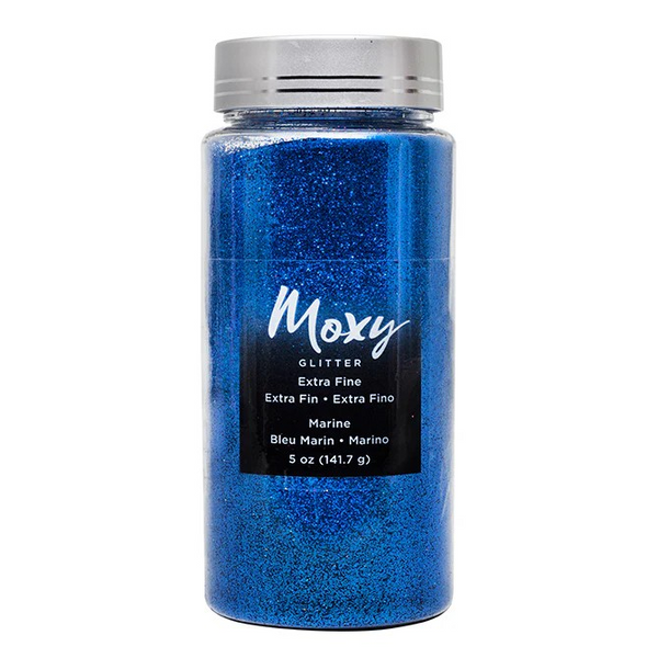 American Craft, Moxy Extra Fine Glitter, 5oz Bottle, Marine