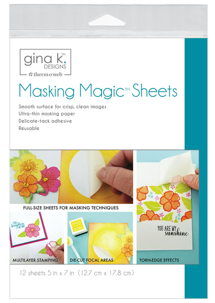 Gina K. Designs, Therm O Web, 5"x7" Adhesive Masking Magic Sheets, 12/pkg
