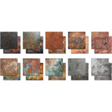 Craft Consortium Double-Sided Paper Pad 12"X12" 30/Pkg, Metal Textures, 20 Designs