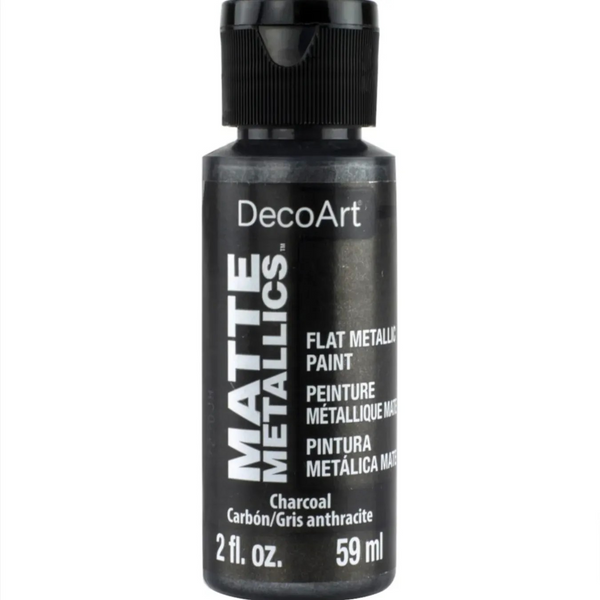DecoArt, Acrylic Matte Metallics 2oz Charcoal