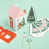 Crate Paper, Mittens & Mistletoe Advent Calendar 40/Pkg, Makes 25 Houses