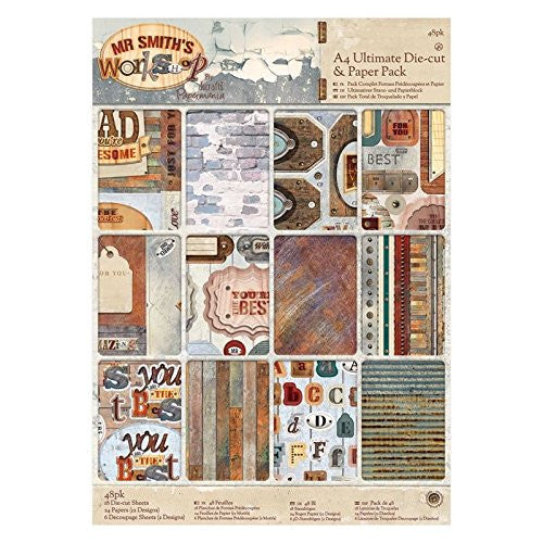 Papermania Mr. Smith's Workshop, A4 Ultimate Die-Cut & Paper Pack (48pk)