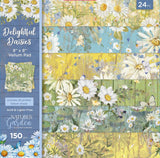 Crafter's Companion, Nature's Garden Printed Vellum Pad 8"X8" 24/Pkg, Delightful Daisies