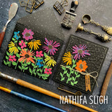Sizzix 2D Embossing Folder and Thinlits 11/Pkg by Tim Holtz, Vault Side-Order Floristry (#666872)