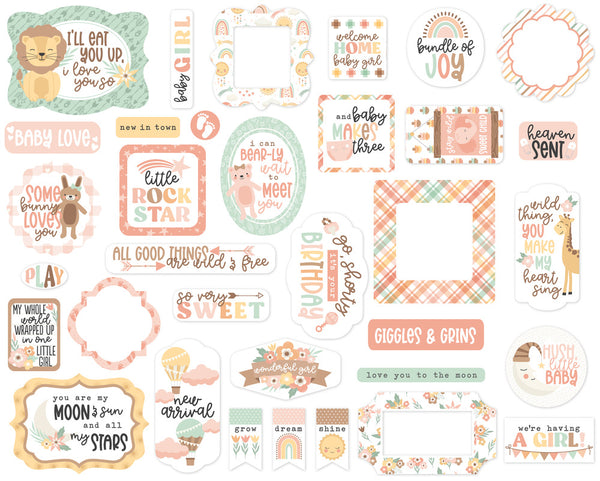 Echo Park Cardstock Ephemera 33/Pkg, Icons, Our Baby Girl