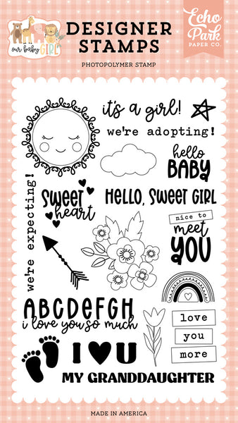 Echo Park, Our Baby Girl, Clear Stamps, Nice To Meet You (OBA301045)